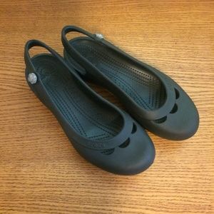 Crocs black slip-on shoes
